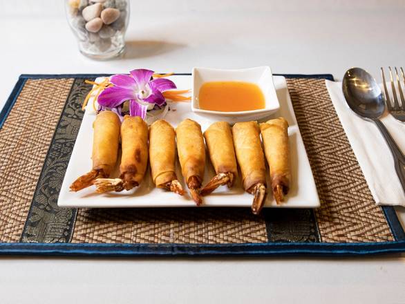 Order Shrimps in a Blanket (6) food online from Saap Lao Thai Cuisine store, New Castle on bringmethat.com