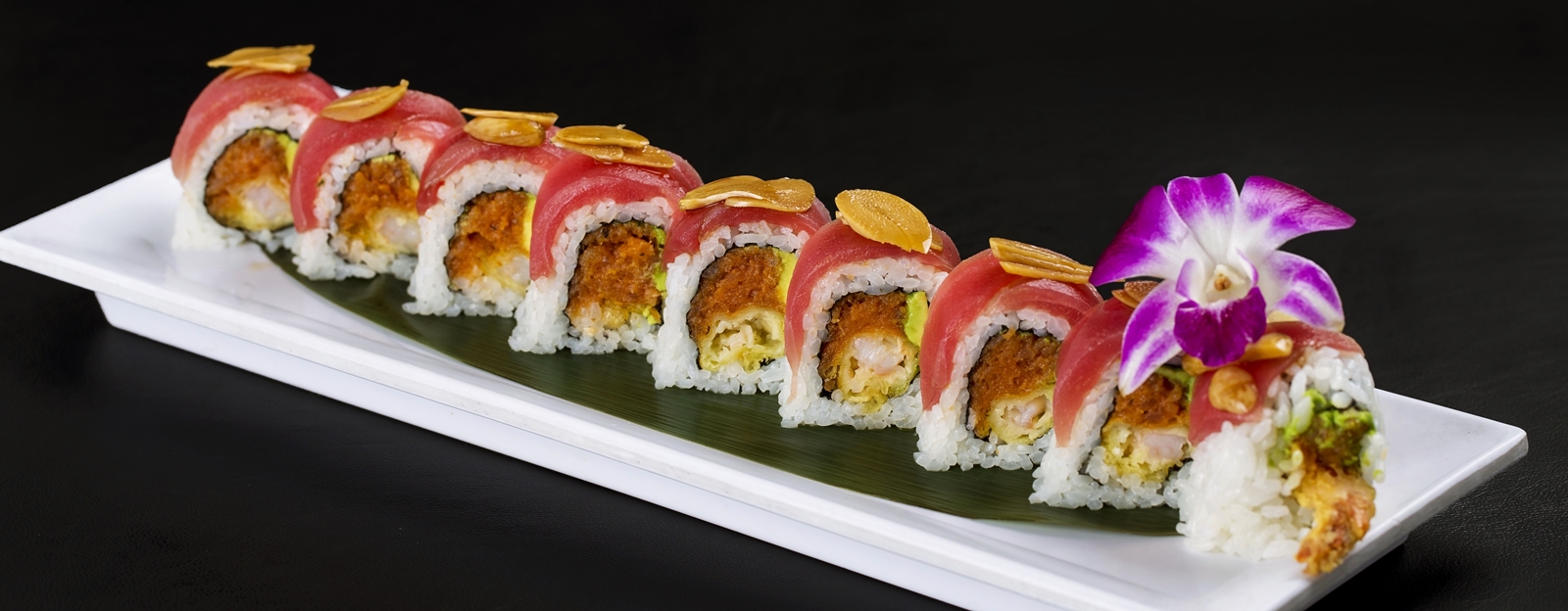 Order Tuna Garlic Roll food online from PB Sushi store, San Diego on bringmethat.com