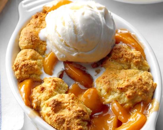 Order Peach Cobbler food online from Jr Fish And Chicken store, Memphis on bringmethat.com