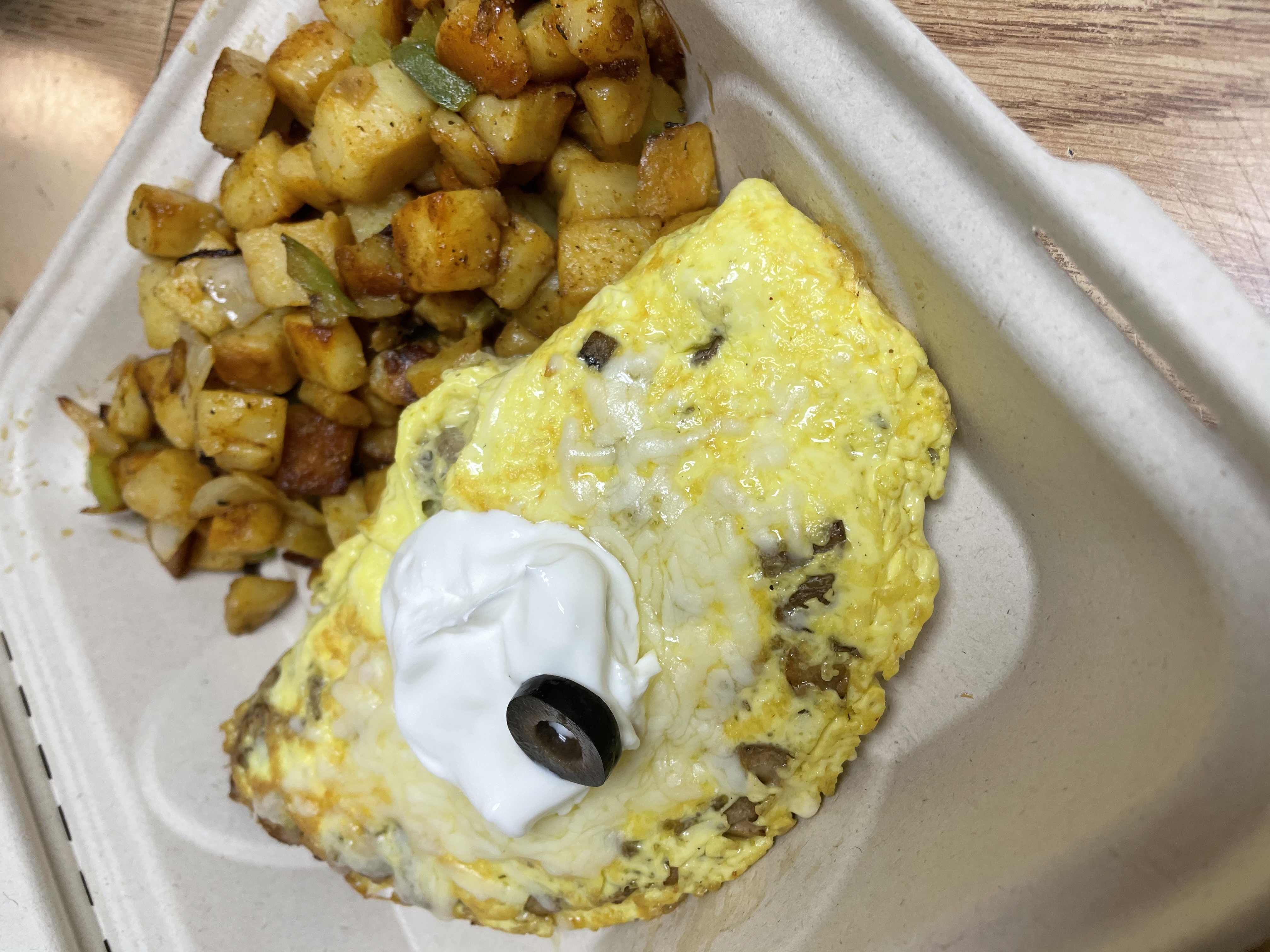 Order Mushroom Omelette food online from Waffles Breakfast & Lunch store, Salinas on bringmethat.com