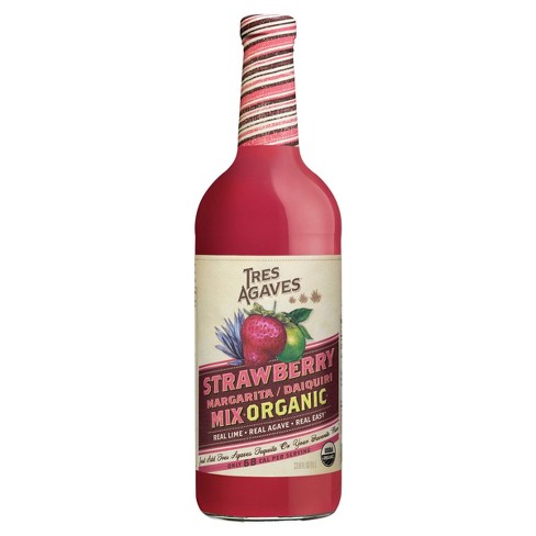 Order Tres Agaves Strawberry Margarita Mix, 1 Liter  food online from Mirage Wine & Liquor store, Palm Springs on bringmethat.com