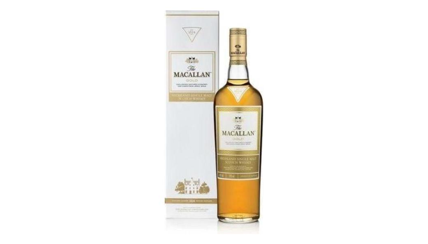 Order The Macallan Gold Highland Single Malt Scotch Whisky 750mL food online from Newbury Wine & Spirits store, Newbury Park on bringmethat.com