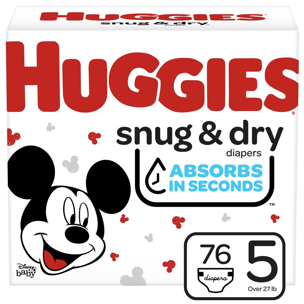 Order Huggies Snug & Dry Baby Diapers, Size 5 - 76 ct food online from Rite Aid store, Antelope on bringmethat.com