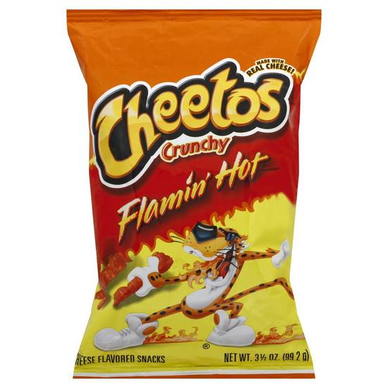 Order Cheetos Cheese Flavored Snacks Crunchy Flamin' Hot (3.5 oz) food online from Rite Aid store, Yamhill County on bringmethat.com