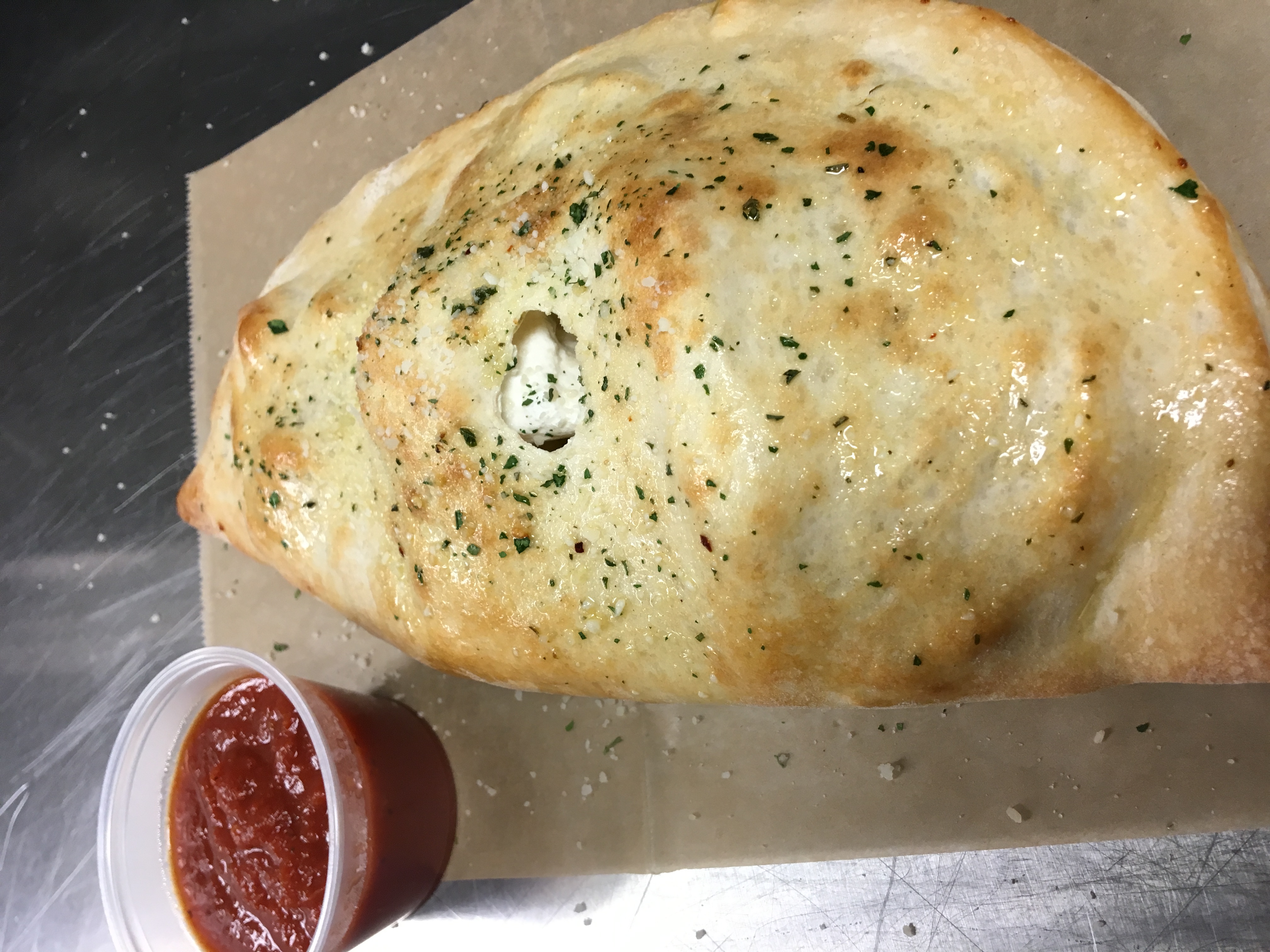 Order Calzone food online from Angelo's Brick Oven Pizza store, Martinsburg on bringmethat.com
