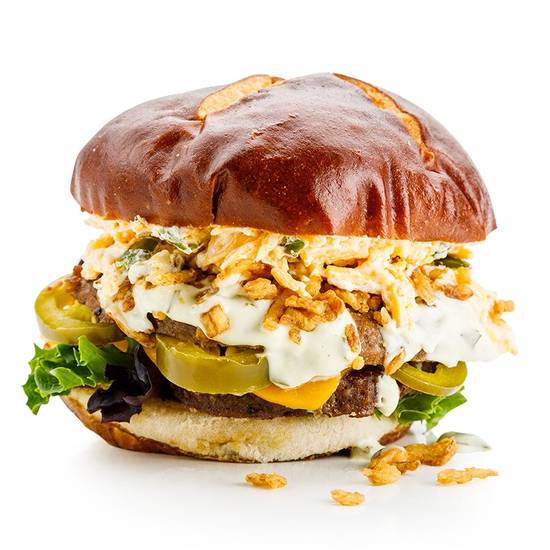 Order Poppin' Jalapeno Burger  food online from Native Foods Cafe store, Chicago on bringmethat.com