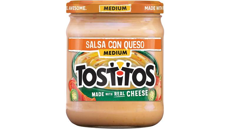 Order Tostitos Medium Salsa Con Queso food online from Route 7 Food Mart store, Norwalk on bringmethat.com