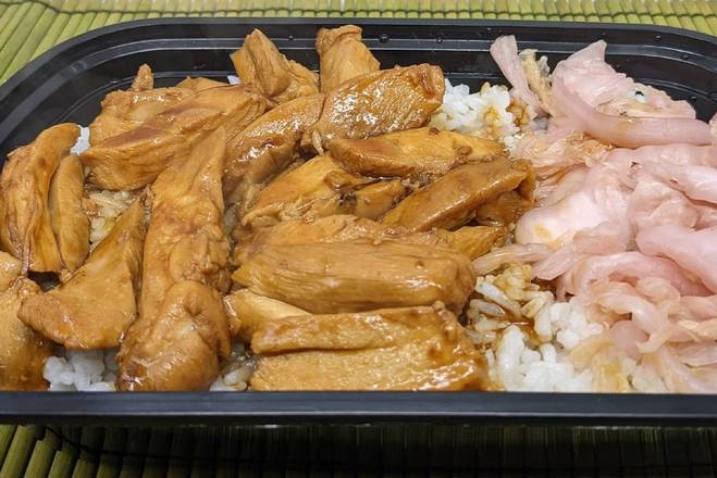 Order T - Chicken with Teriyaki Sauce on Rice food online from Rice Box store, Louisville on bringmethat.com