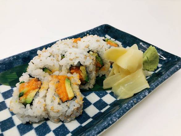 Order Spicy Salmon Roll (8pc)  food online from Ojiya store, Torrance on bringmethat.com