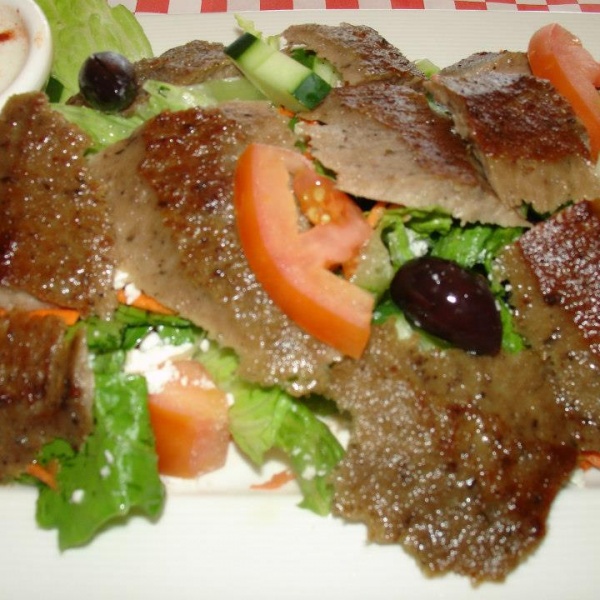 Order Greek Gyros Salad food online from Mediterranean Cafe store, San Diego on bringmethat.com