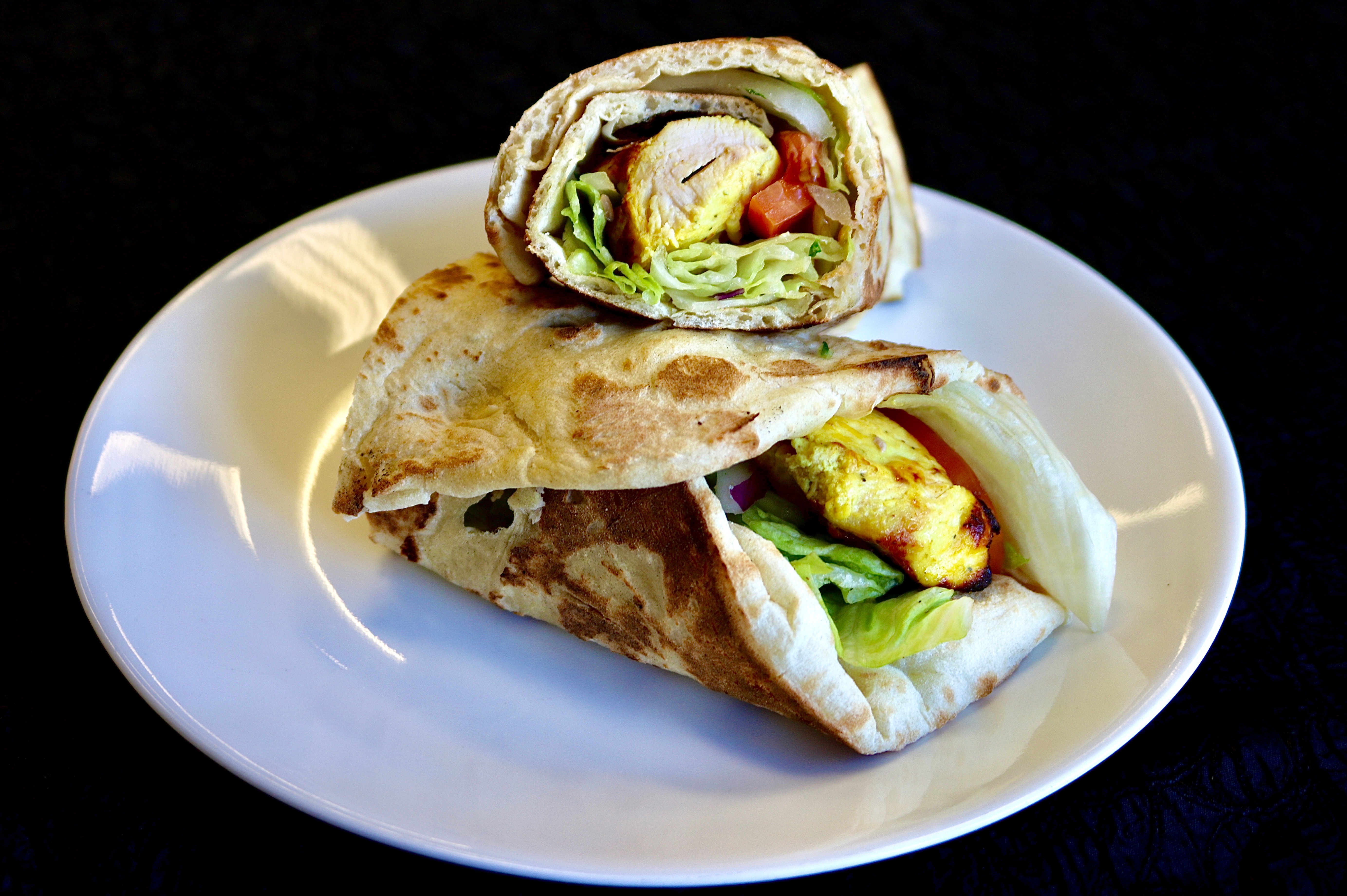 Order Chicken Breast Kabob Sandwich food online from Flame Kabob store, Raleigh on bringmethat.com