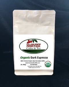 Order Organic Dark Espresso Coffee food online from Harvest Cafe Coffee & Tea store, Indianapolis on bringmethat.com