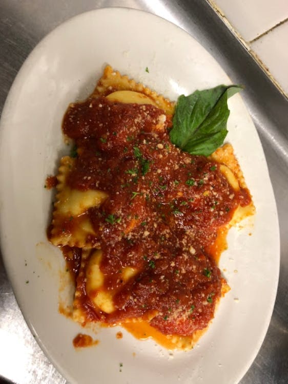 Order Cheese Ravioli - 5 Pieces food online from Joes Italian Cafe store, Addison on bringmethat.com
