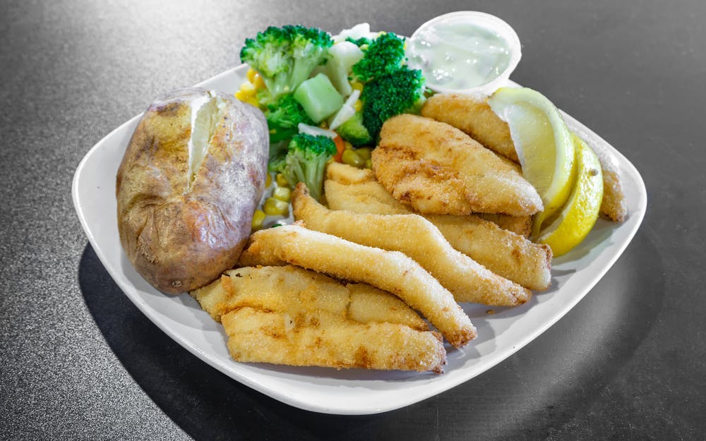 Order Lake Perch - Dinner food online from Durbins store, Evergreen Park on bringmethat.com