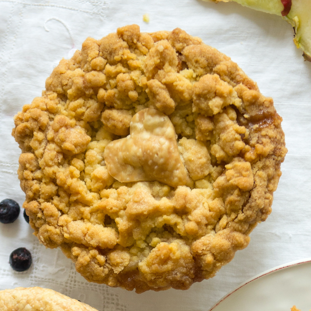Order Mini Apple Crumb Pie food online from Grand Traverse Pie Company store, East Lansing on bringmethat.com