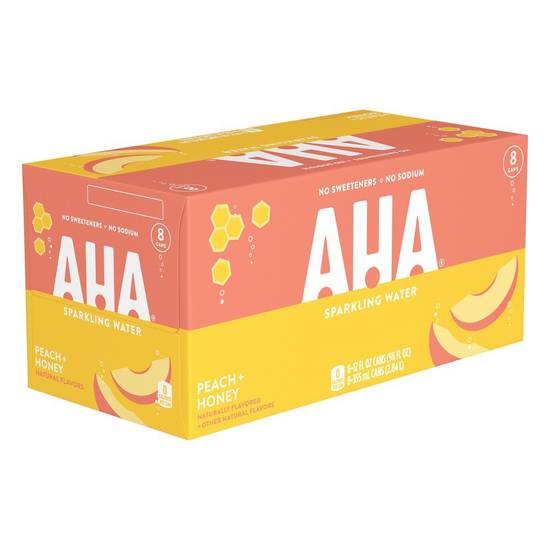 Order Aha Peach Honey Cans (12 oz x 8 ct) food online from Rite Aid store, Austintown on bringmethat.com