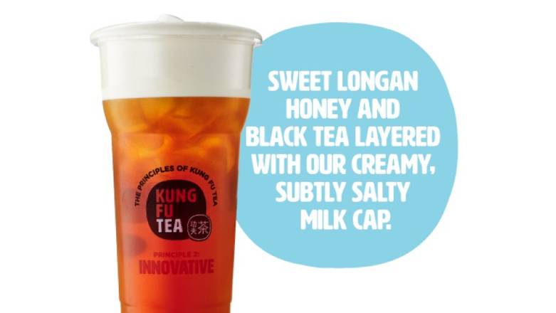 Order Honey Black Tea Cap food online from Kung Fu Tea store, Atlanta on bringmethat.com