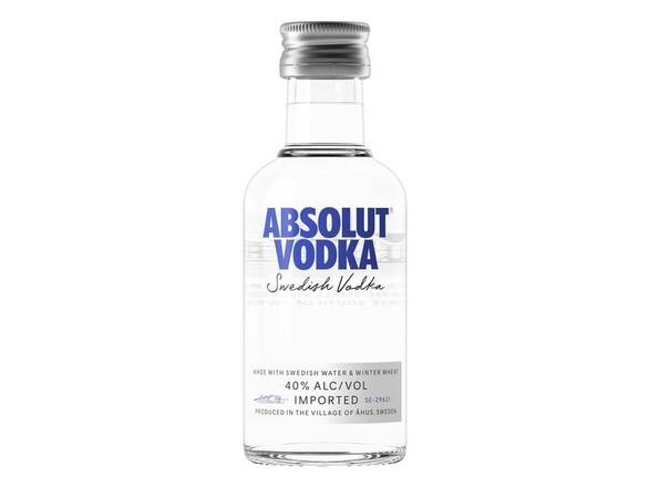 Order Absolut Original Vodka - 50ml Bottle food online from Josh Wines & Liquors Inc store, New York on bringmethat.com