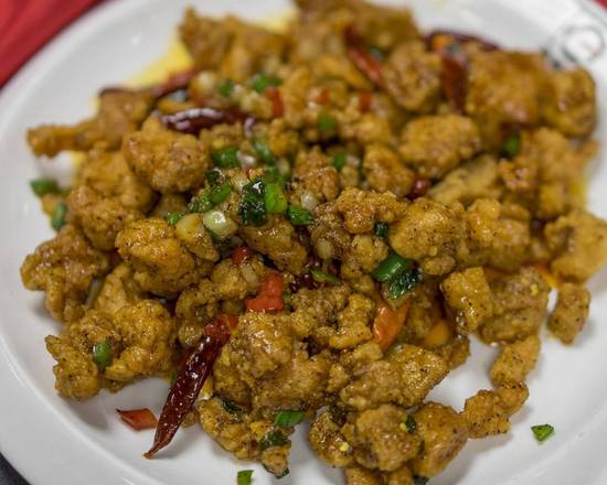 Order 613. Tony's Chicken with Three Chili food online from Lao Sze Chuan store, Chicago on bringmethat.com