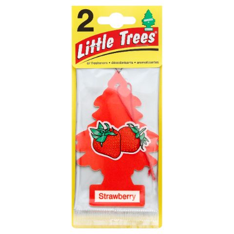 Order Little Trees Air Freshener Strawberry 2 Pack food online from 7-Eleven store, Pittsburgh on bringmethat.com