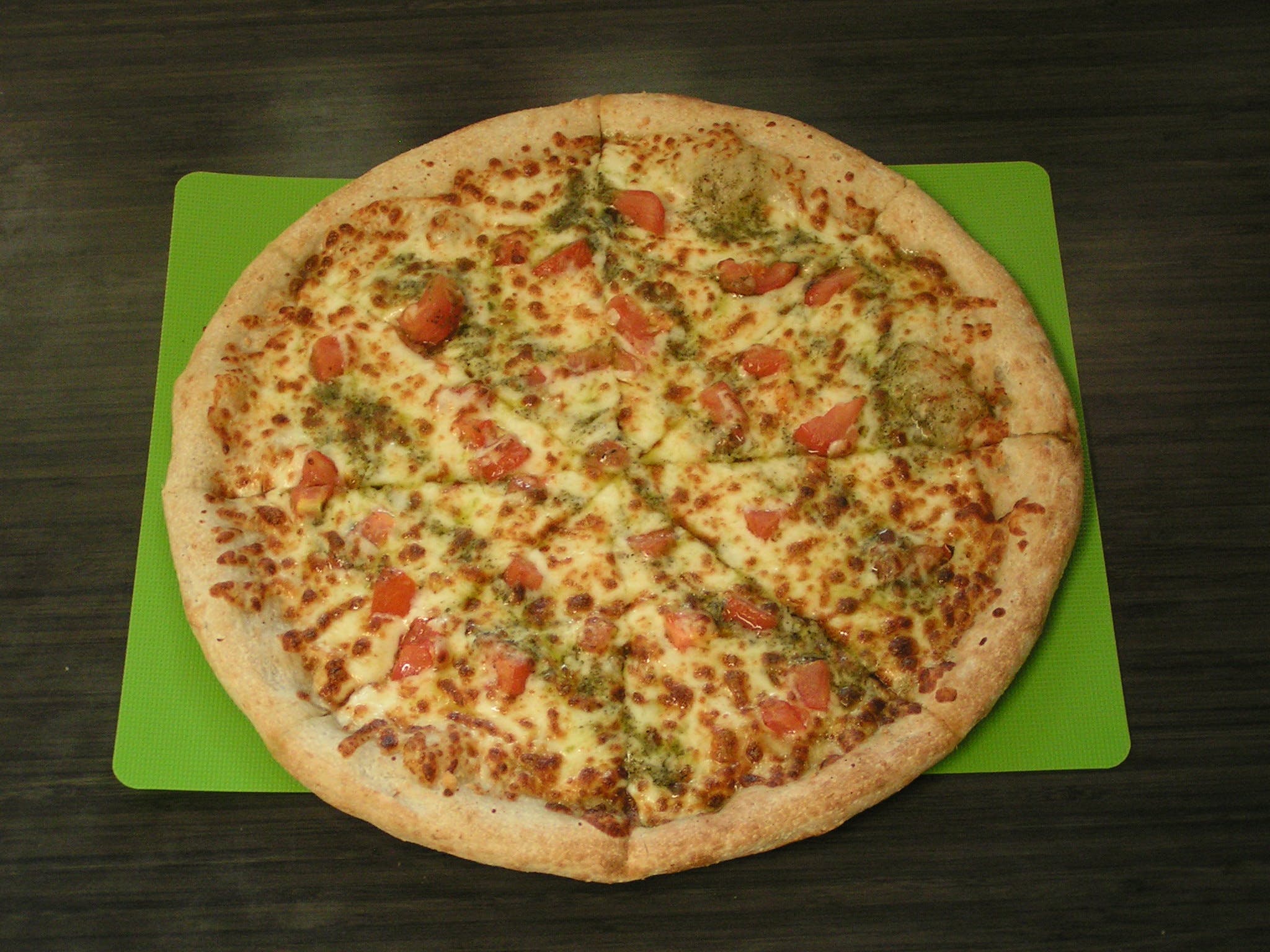 Order TOMATO PESTO - 8" PERSONAL food online from Pepperinos Pizza store, Lewistown on bringmethat.com
