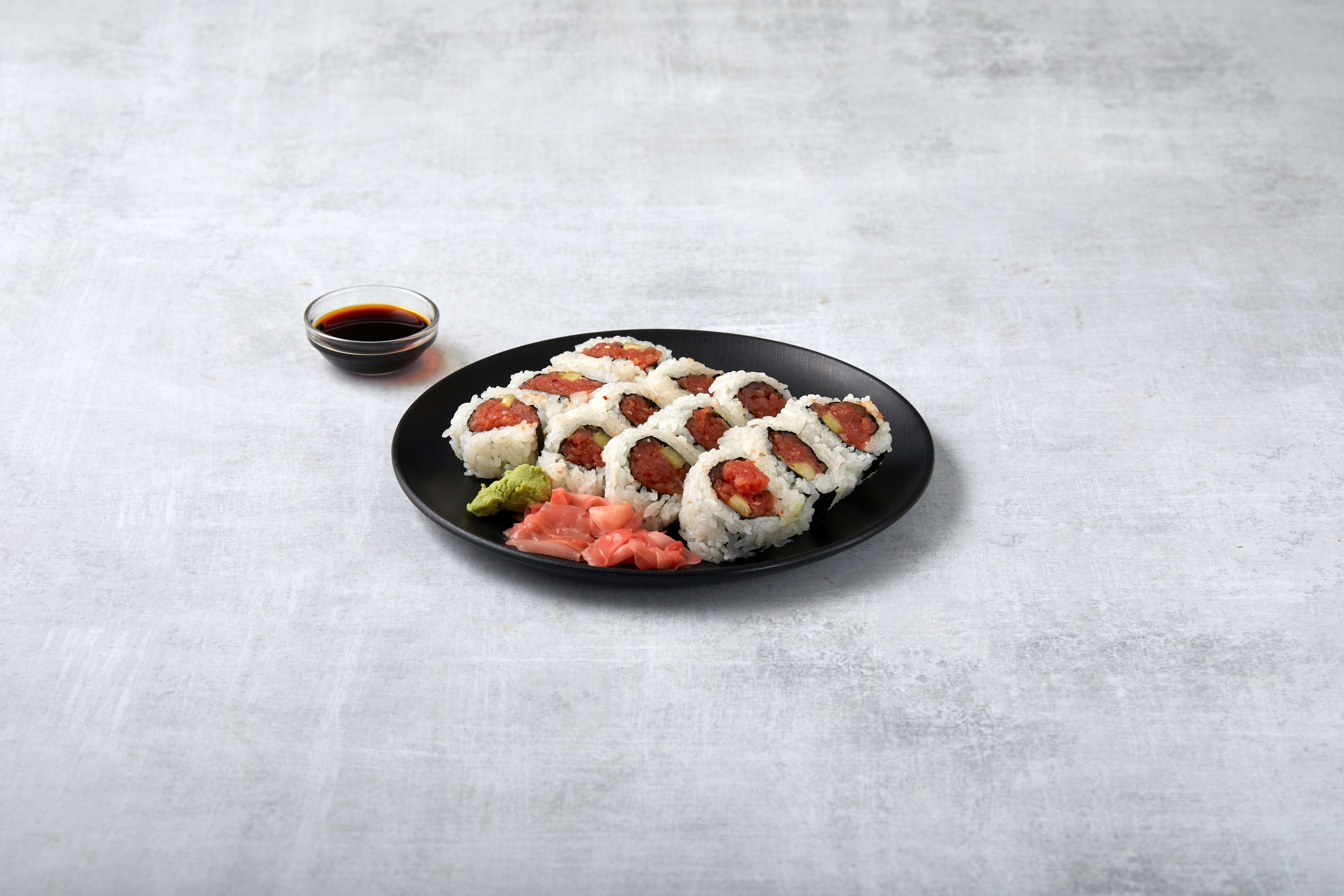 Order 12 Pieces Spicy Tuna Roll food online from Ami Sushi store, Santa Ana on bringmethat.com
