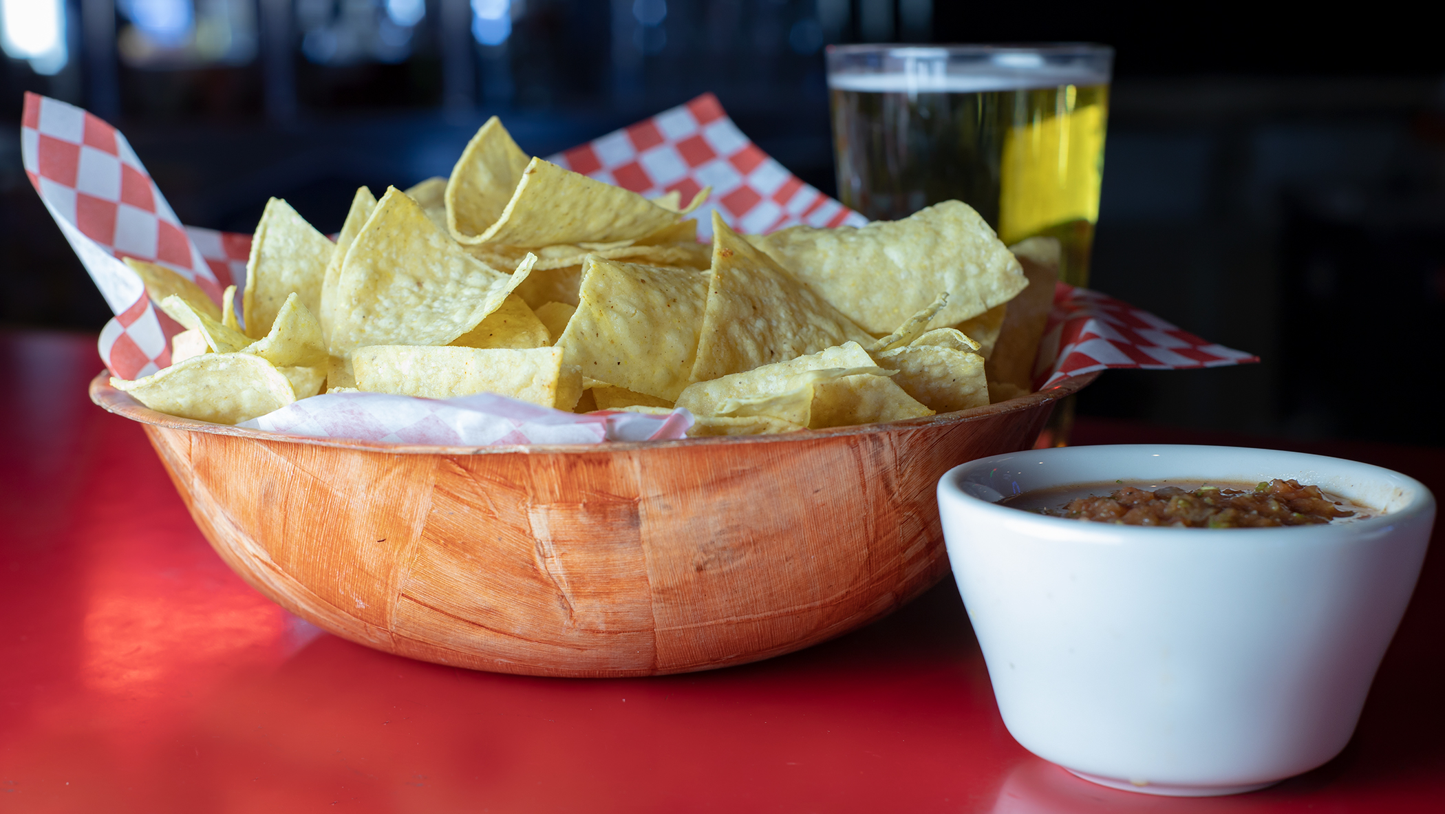 Order Chips and Red Salsa food online from Events Sports Grill store, Riverside on bringmethat.com