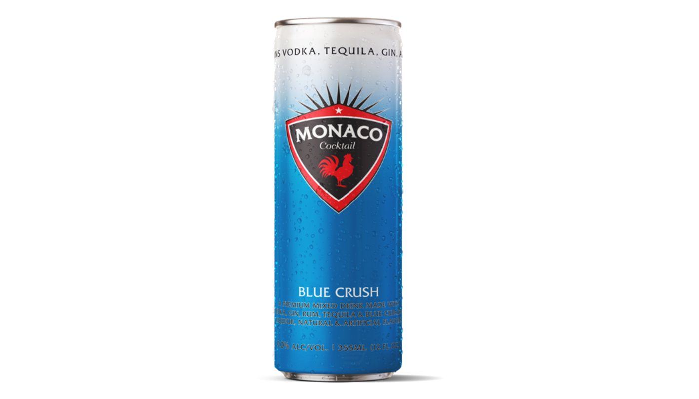 Order Monaco Cocktail Blue Crush Cocktail 355mL Aluminium Can food online from Ross Liquor store, Sylmar on bringmethat.com