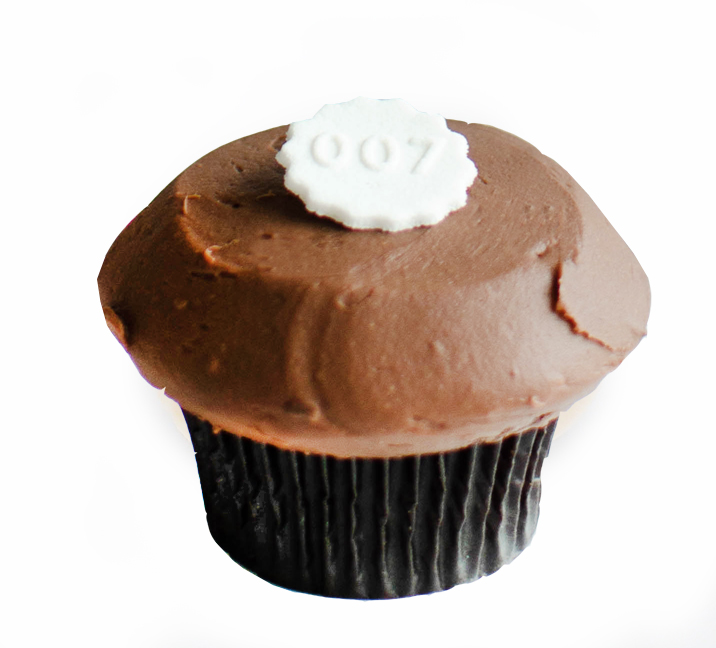 Order 007 Dark Chocolate 7 Carb Cupcake food online from Crave Cupcakes store, Houston on bringmethat.com