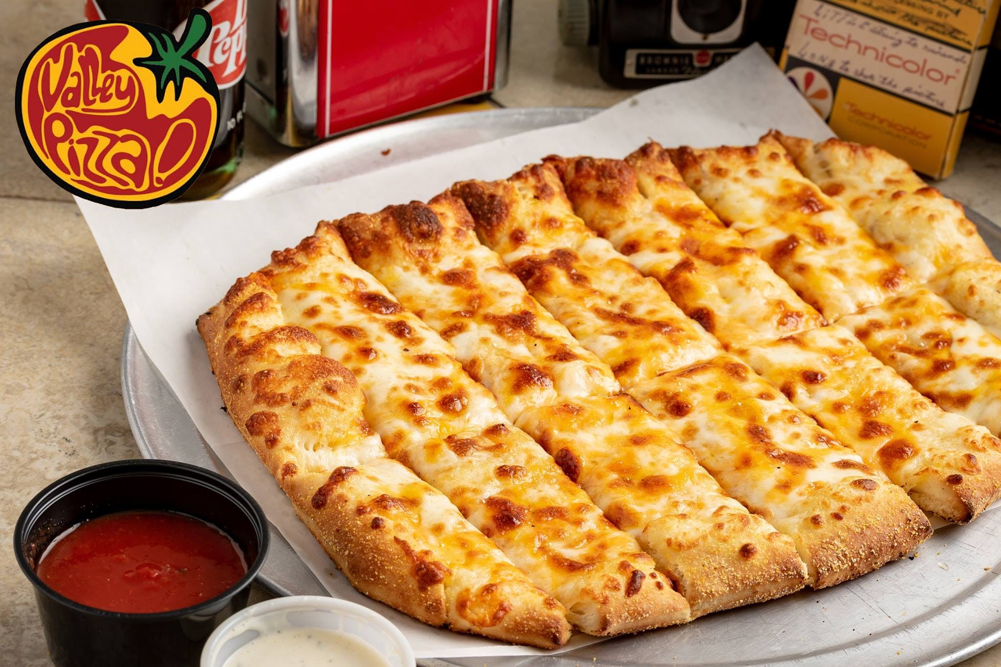 Order Cheesy Stix - Stix & Toast food online from Valley Pizza store, Las Cruces on bringmethat.com