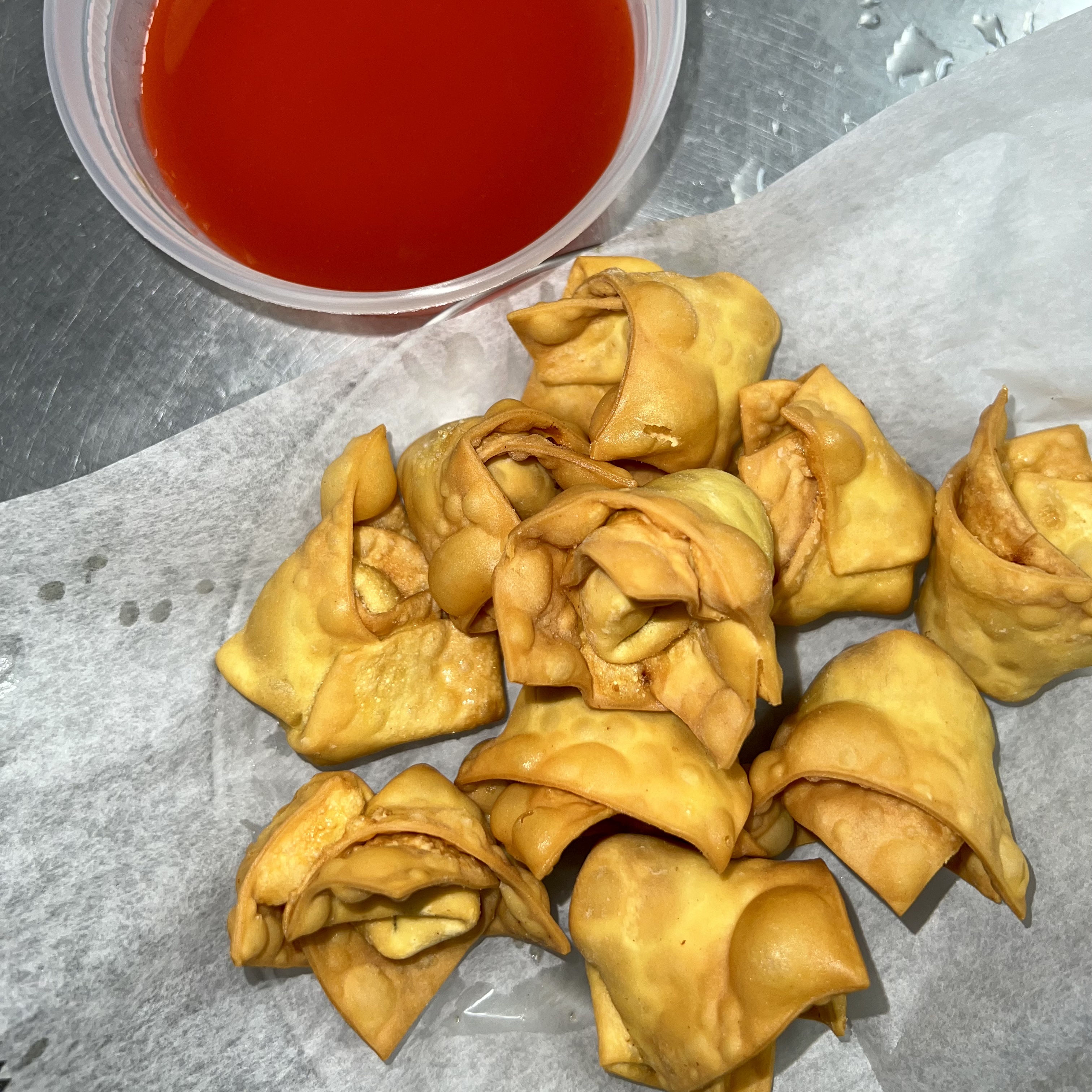 Order 5. Ten Fried Wontons food online from Micky Chinese Restaurant store, Gaithersburg on bringmethat.com