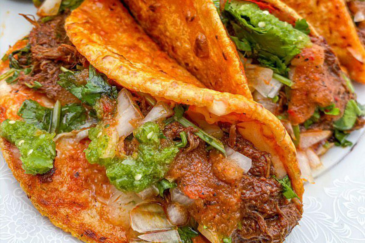 Order Birria Taco food online from La Huerta Grill store, St. Charles on bringmethat.com