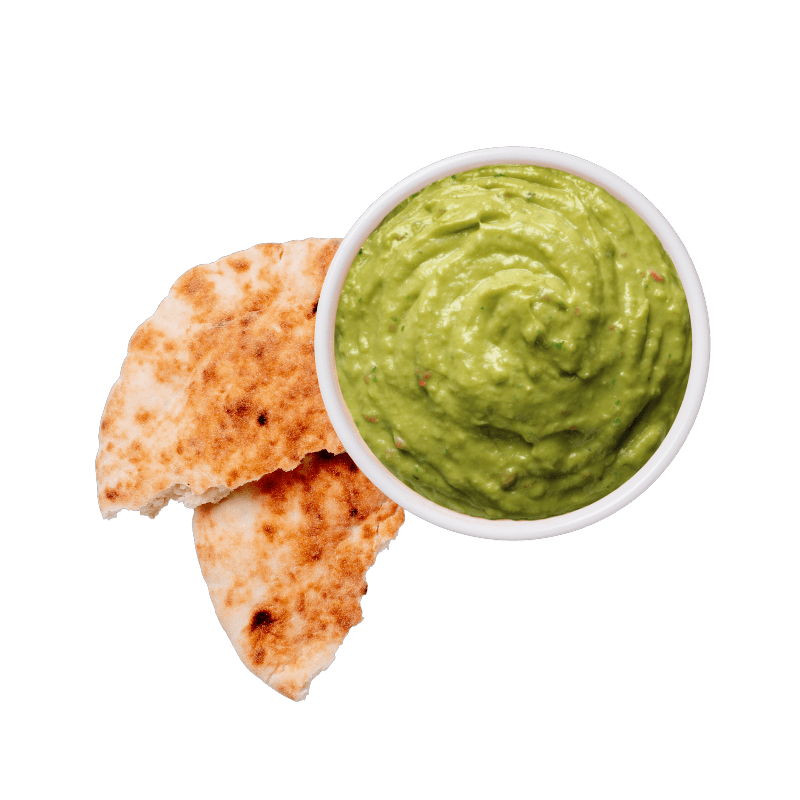 Order Avocado Hummus with Pita food online from Roti Mediterranean Grill store, Chicago on bringmethat.com