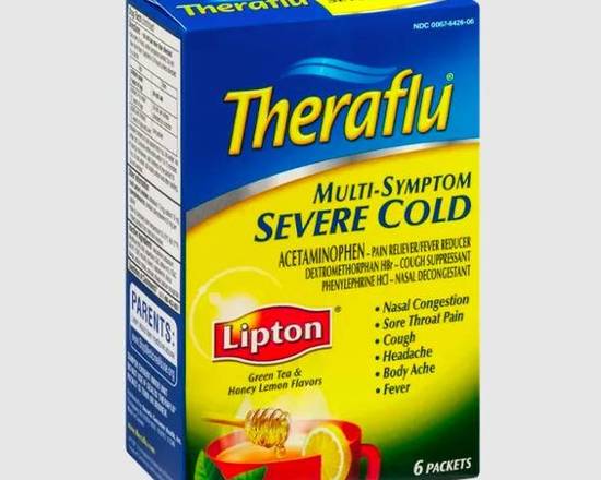 Order TheraFlu Multi-Symptom Severe Cold 6 ct food online from McLean Ave Pharmacy store, Yonkers on bringmethat.com