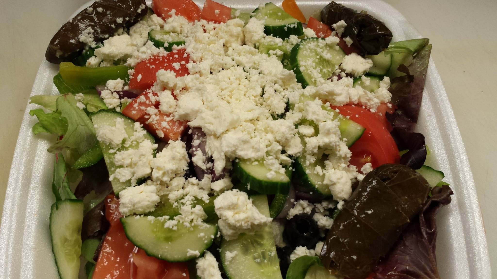 Order Greek Salad - Small food online from Star Pizza store, West Springfield on bringmethat.com