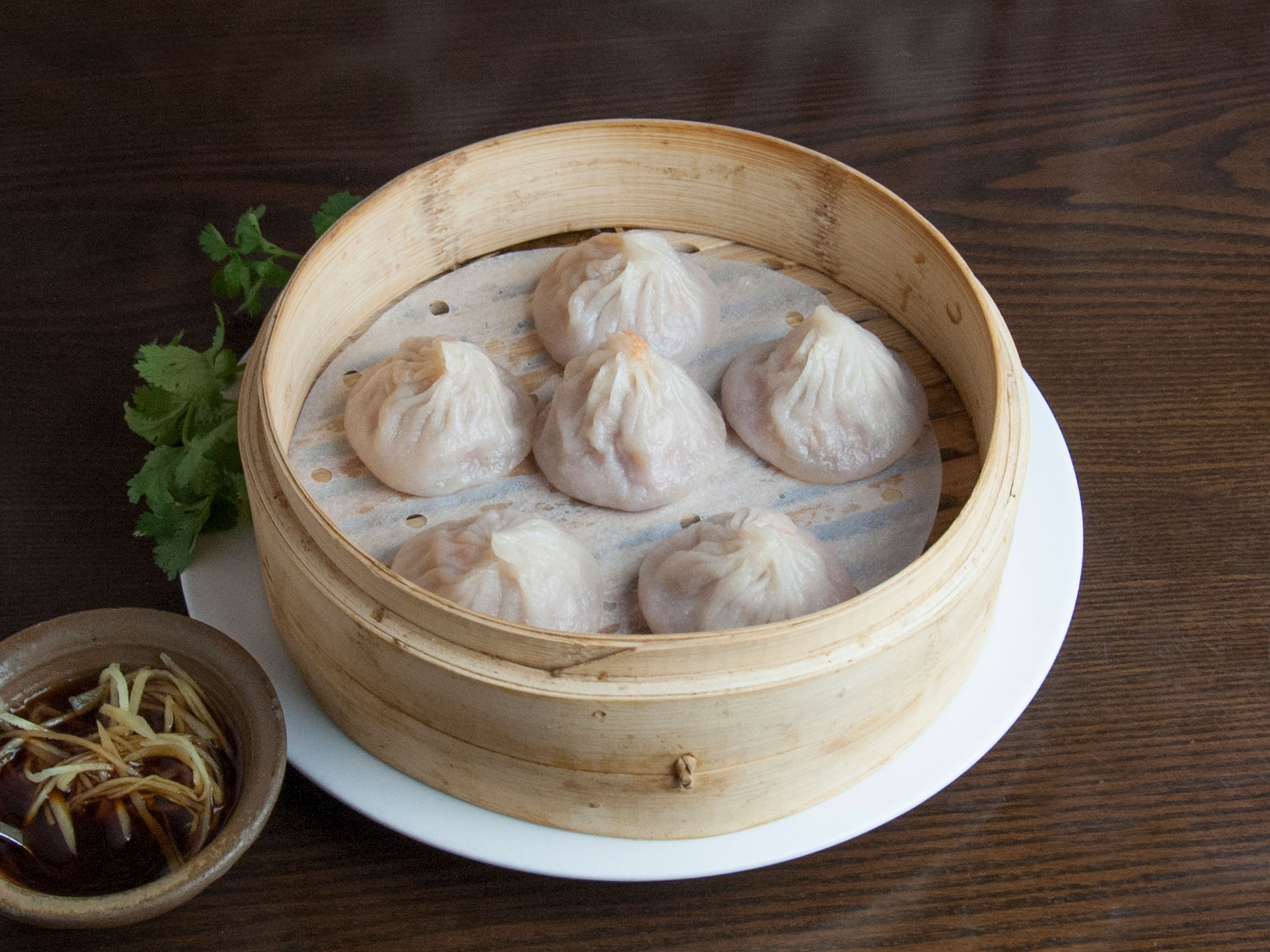 Order 6 Pieces Steamed Pork Xiao Long Bao food online from Excellent Dumpling House store, New York on bringmethat.com