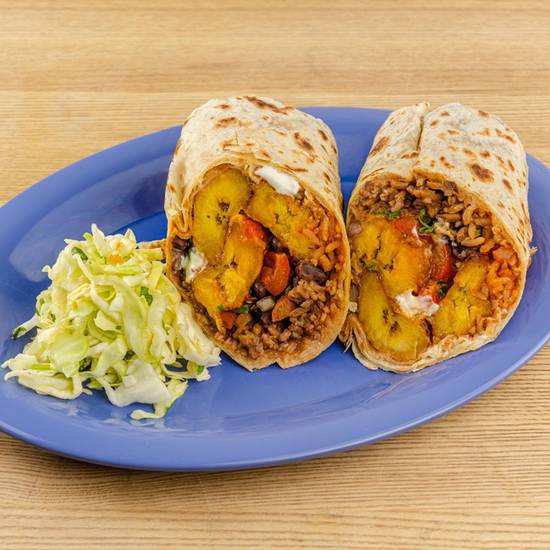 Order Fried Plantain Burrito food online from Noshery store, San Mateo on bringmethat.com