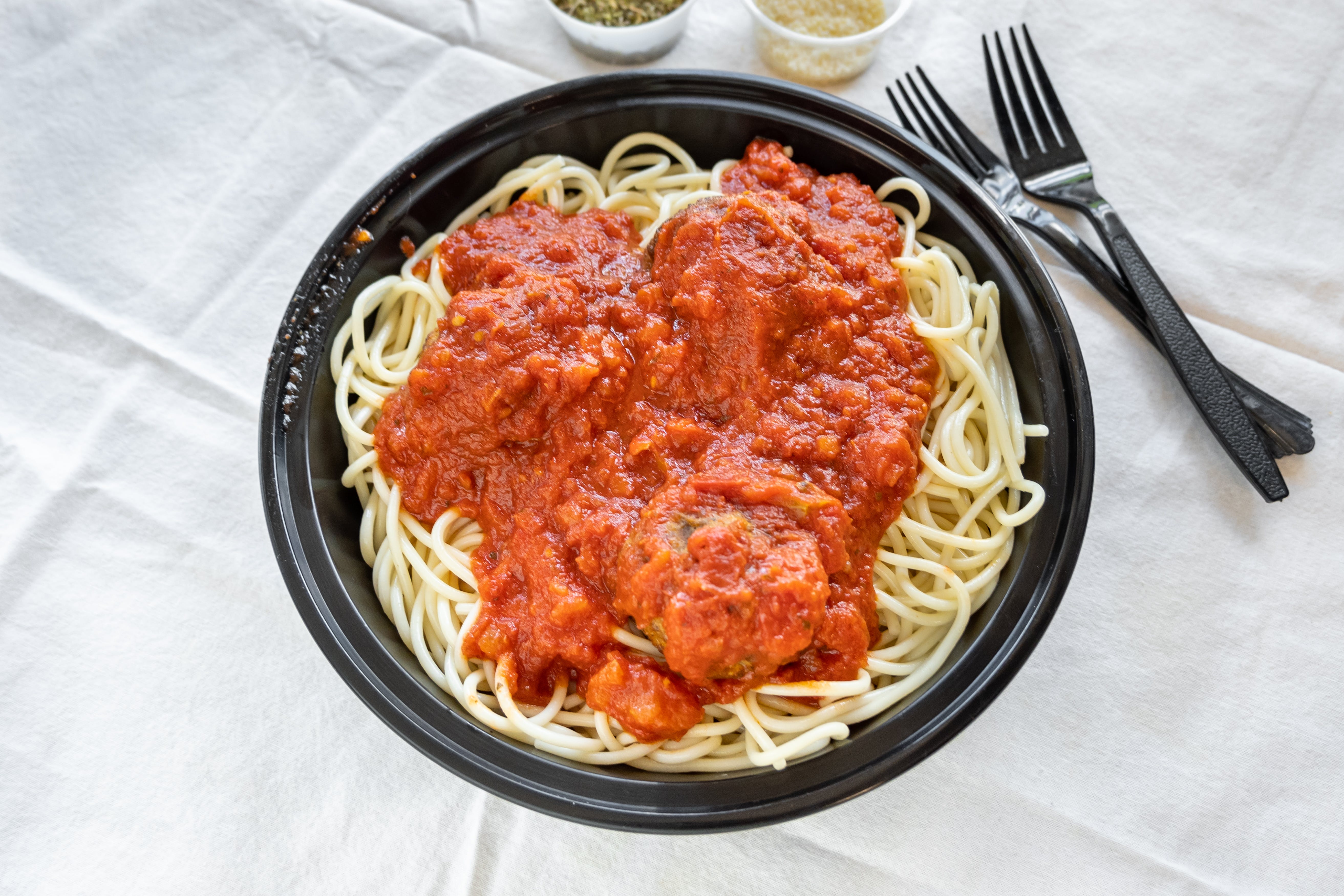 Order Pasta with Meatballs - Pasta food online from New Tiny's Grill store, Media on bringmethat.com