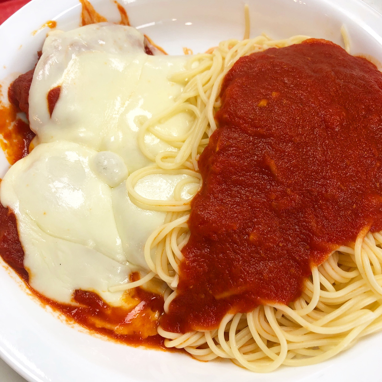 Order Veal Parmigiana with Pasta food online from Linwood Pizza store, Fort Lee on bringmethat.com
