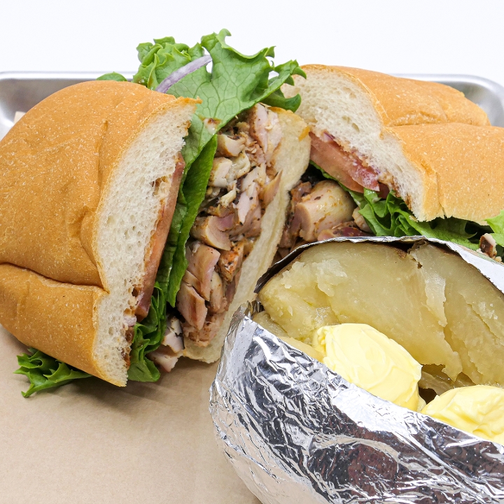 Order Pulled Chicken Sandwich food online from Fat City Brew & Bbq store, Stockton on bringmethat.com