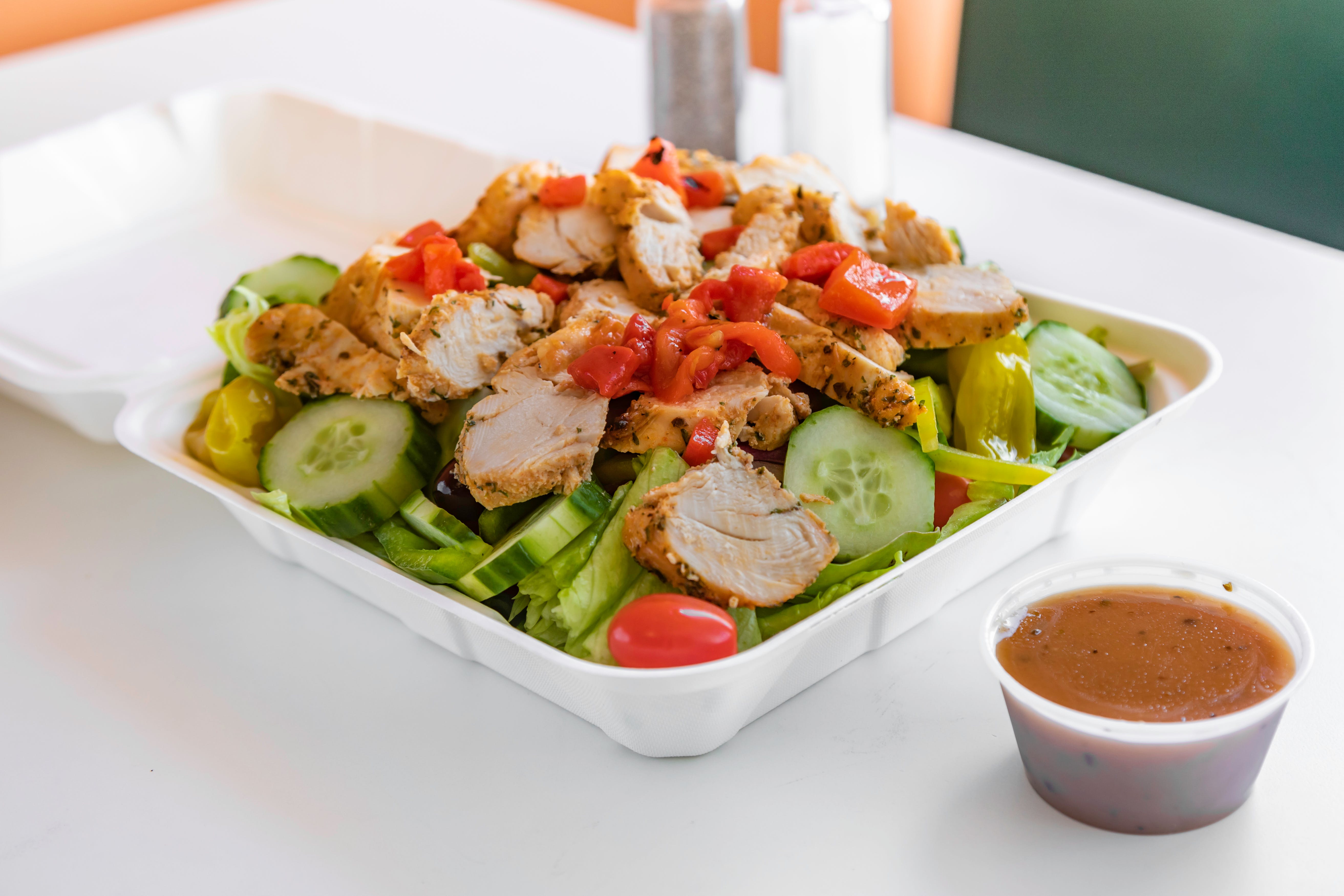 Order Grilled Chicken Salad - Salad food online from Boston Bay Pizza 2 store, Westfield on bringmethat.com