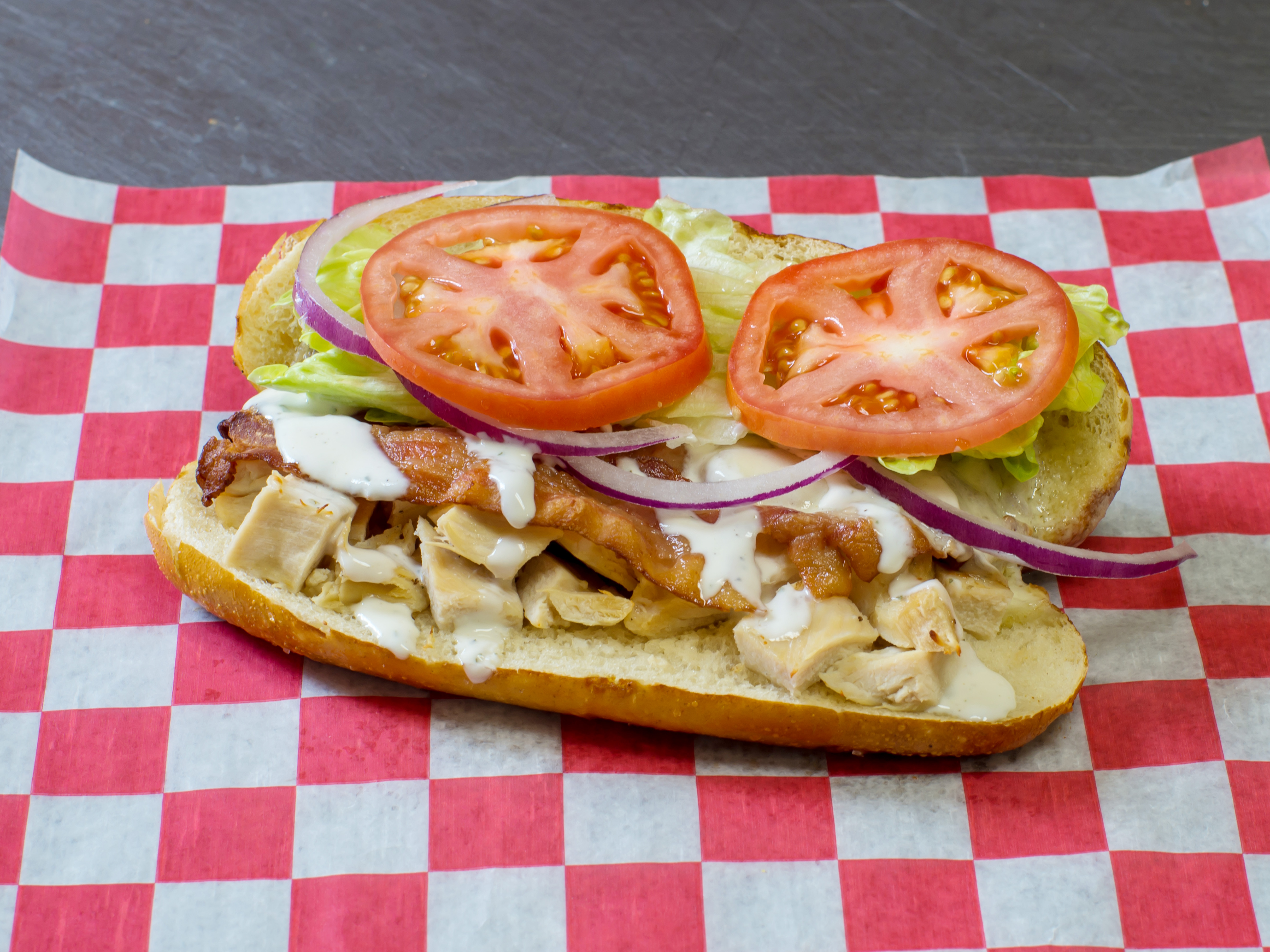 Order Chicken, Bacon & Ranch Sub food online from The Pretzel Shop store, Pittsburgh on bringmethat.com