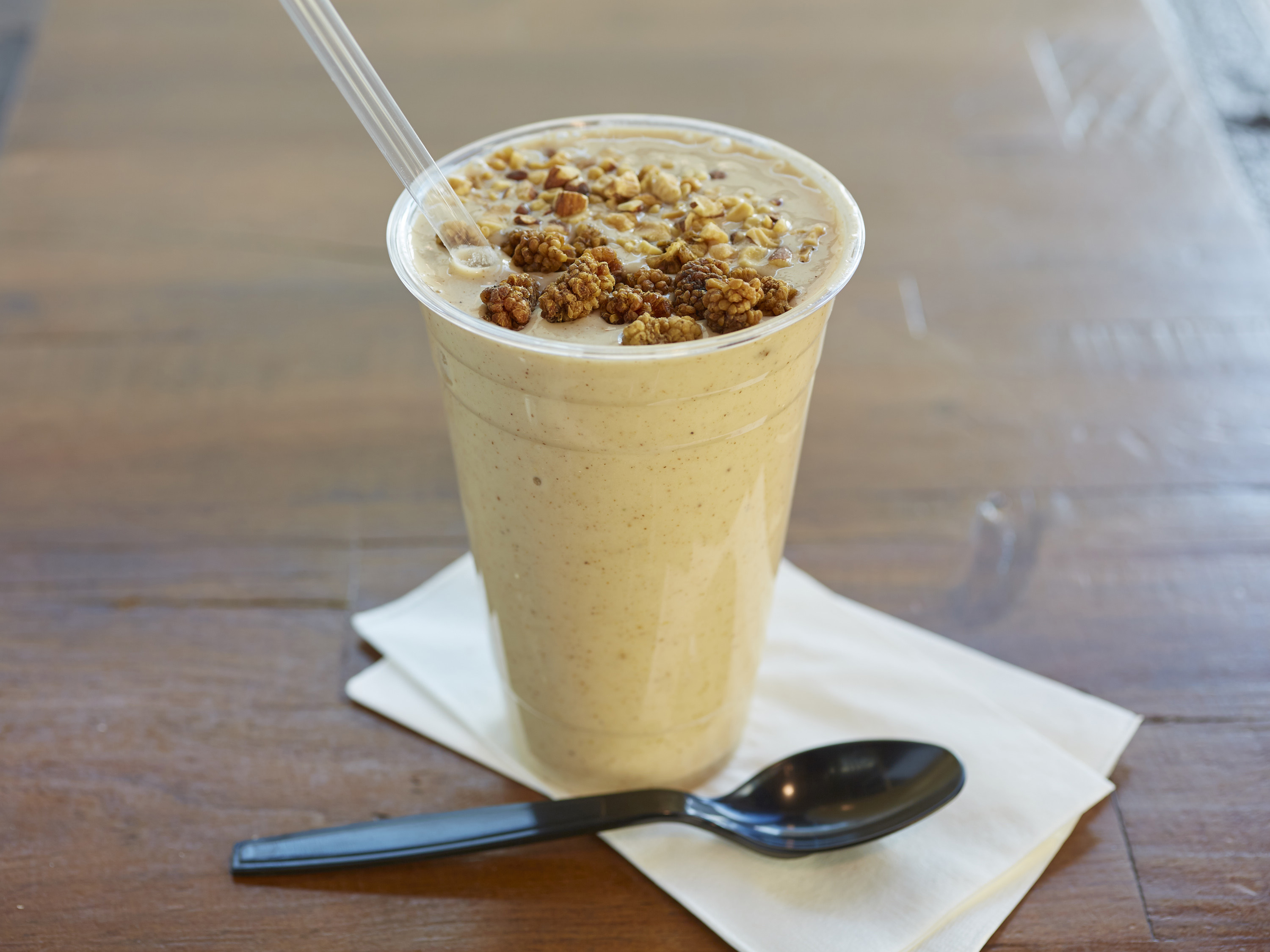 Order Vanilla Almond Smoothie food online from The Blend Superfood Bar store, Oxnard on bringmethat.com