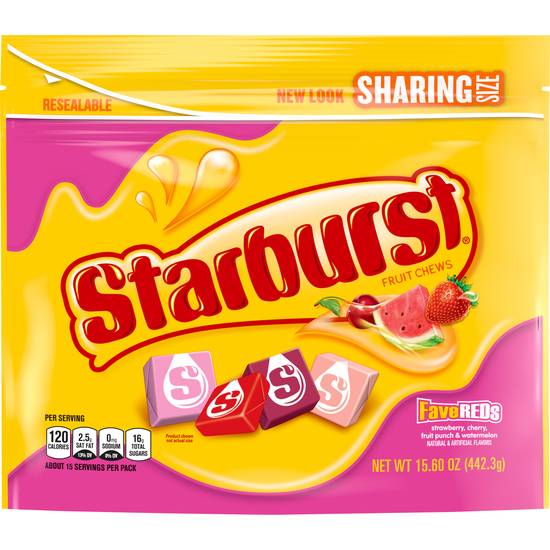 Order Starburst Fave Reds Chewy Candy Stand Up Pouch (15.6 oz) food online from Rite Aid store, Eugene on bringmethat.com