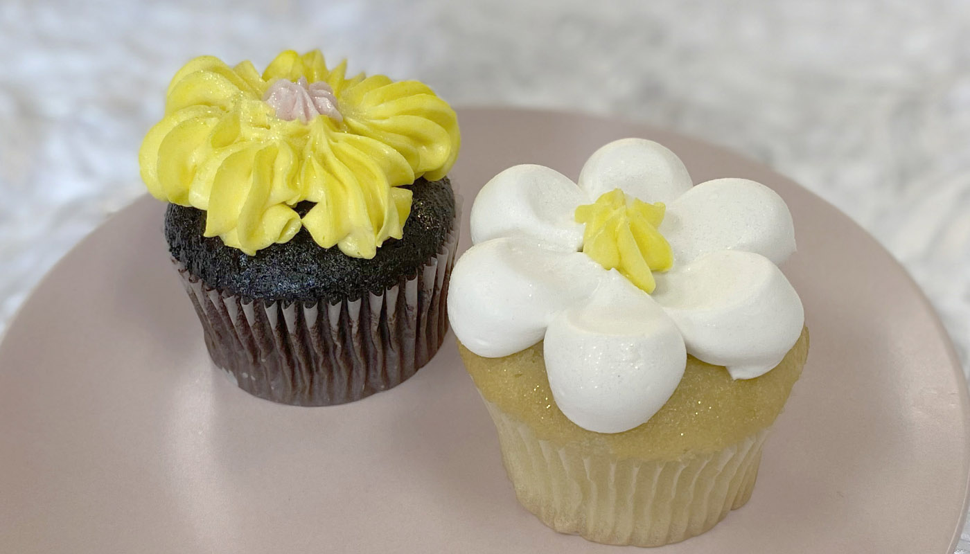Order Floral Iced Cupcake food online from La Creme Bakery store, Los Angeles on bringmethat.com