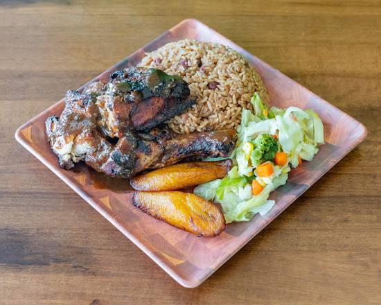 Order Jerk Chicken food online from Calabash Caribbean Grill store, St. Andrews on bringmethat.com