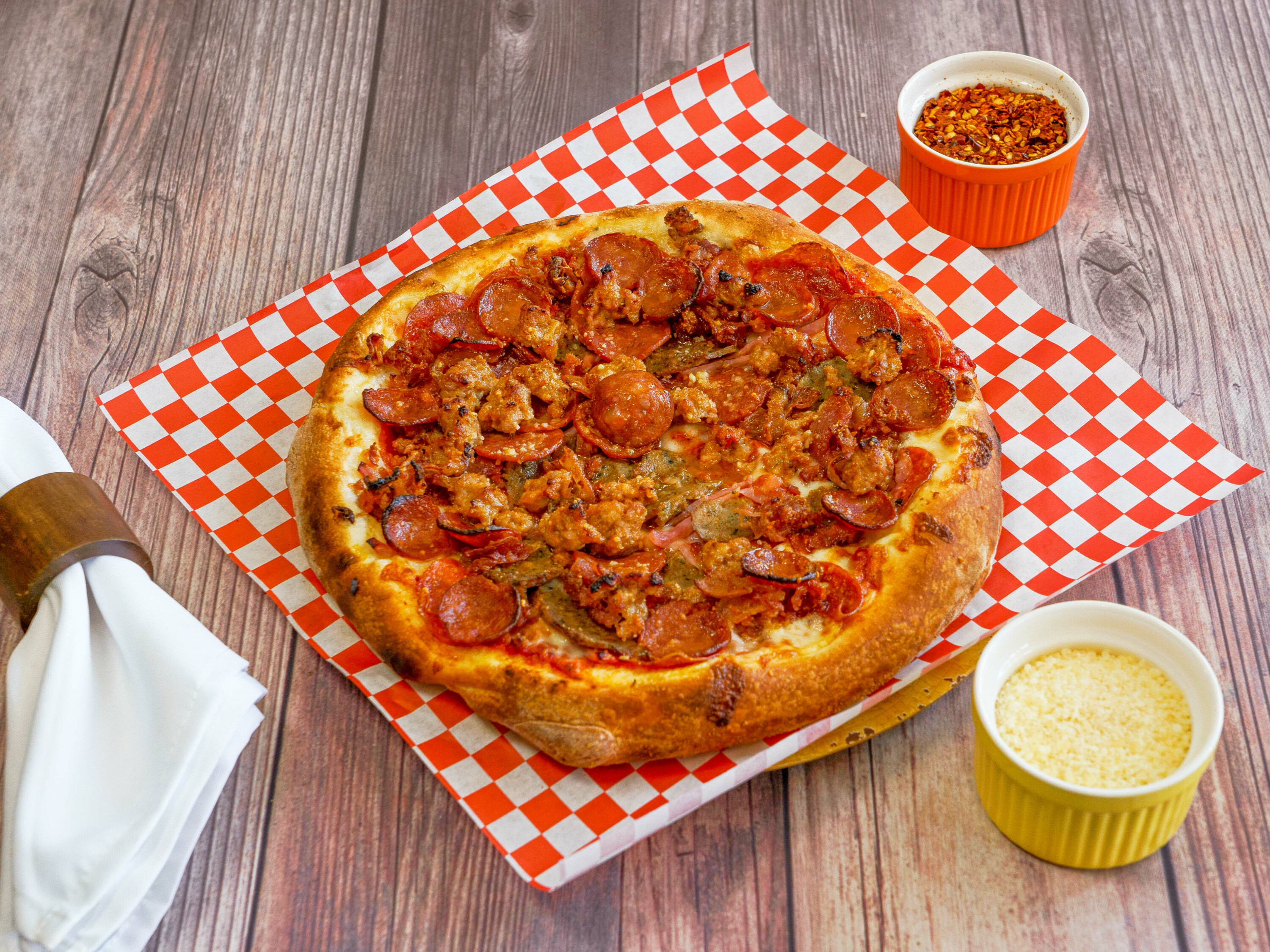 Order Meatatarian Pizza food online from Big Bob's Best Pizza store, Oceanside on bringmethat.com