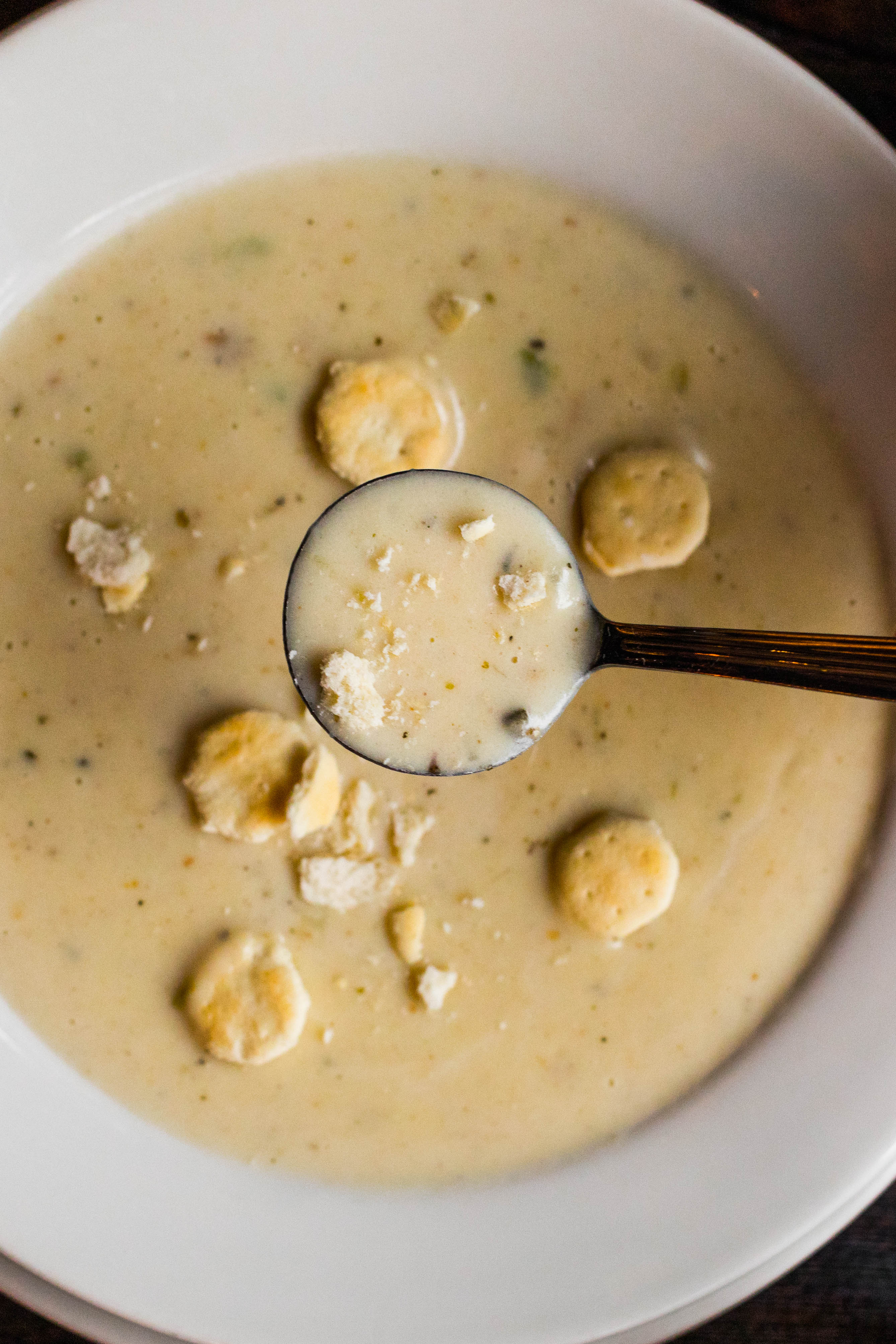 Order New England Clam Chowder  food online from Oyster Bah store, Chicago on bringmethat.com