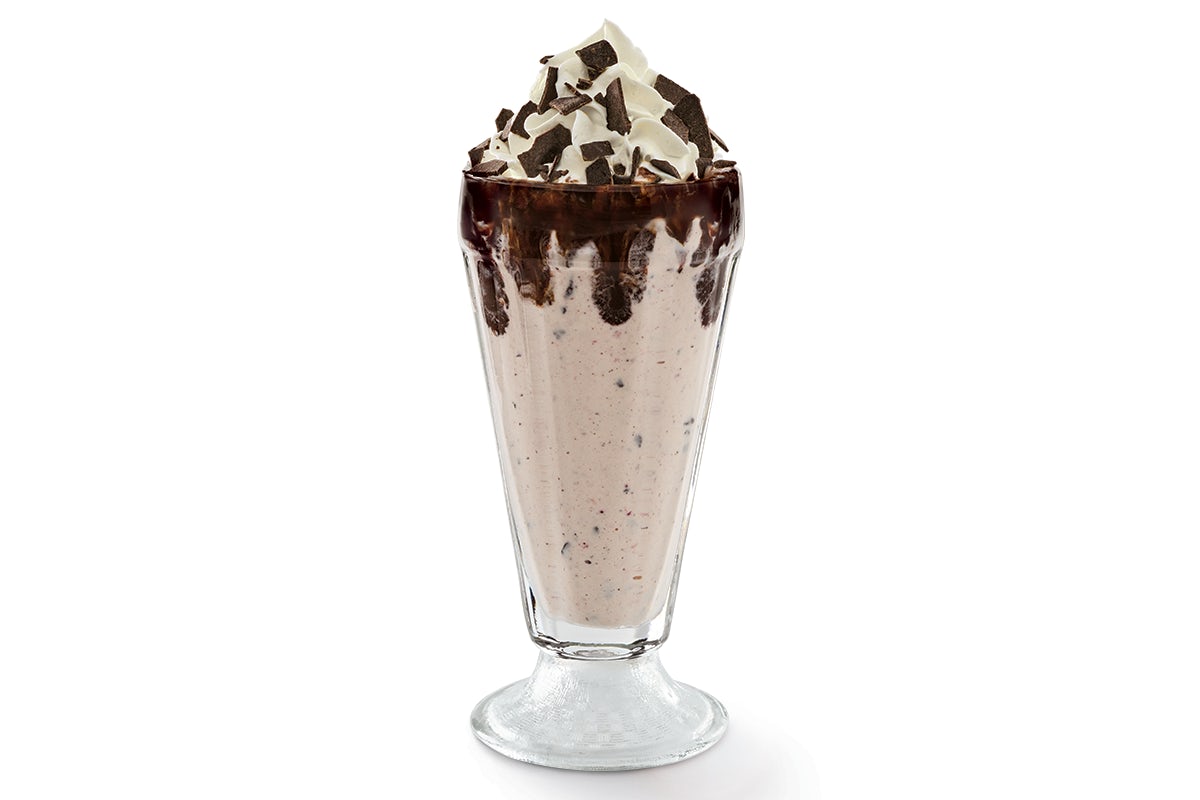 Order NEW! Chocolate Dipped Strawberry Milkshake food online from Red Robin - Pharr store, Pharr on bringmethat.com