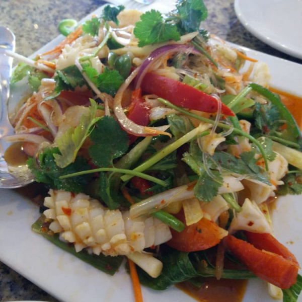 Order Glass Noodle and Seafood Salad food online from Chaba Thai Kitchen store, San Diego on bringmethat.com